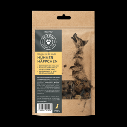 Snacks für Hunde - Hühnerhäppchen - Trainingssnack - getreidefrei, zuckerfrei - 90g von Pets Deli
