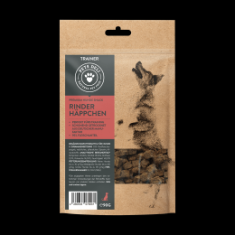 Snacks für Hunde - Rinderhäppchen - Trainingssnack - getreidefrei, zuckerfrei - 90g von Pets Deli