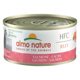 Sparpaket Almo Nature 24 x 70 g - HFC Lachs in Gelee