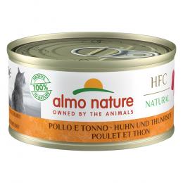 Sparpaket Almo Nature 24 x 70 g - HFC Natural Huhn & Thunfisch