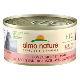 Sparpaket Almo Nature HFC Complete Kitten 24 x 70 g - Lachs mit Thunfisch