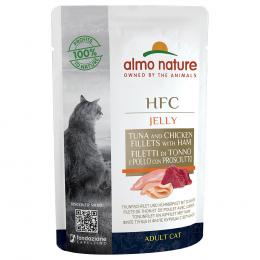 Sparpaket Almo Nature HFC Jelly Pouch 24 x 55 g - Thunfisch, Huhn und Schinken