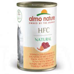 Sparpaket Almo Nature HFC Natural 12 x 140 g - Thunfisch und Garnelen