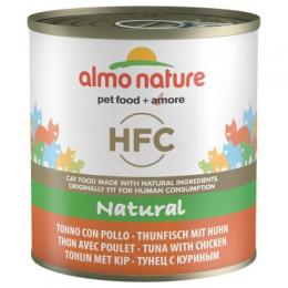 Sparpaket Almo Nature HFC Natural 24 x 280 g - Huhn mit Lachs