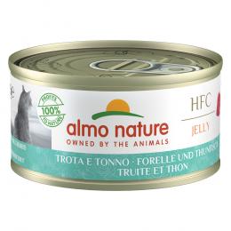 Sparpaket Almo Nature HFC Natural 24 x 70 g - Forelle & Thunfisch in Gelee