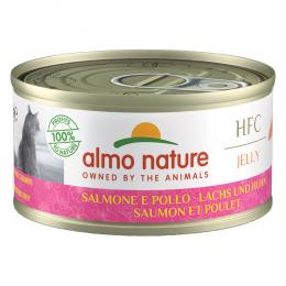 Sparpaket Almo Nature HFC Natural 24 x 70 g - Lachs mit Huhn in Gelee