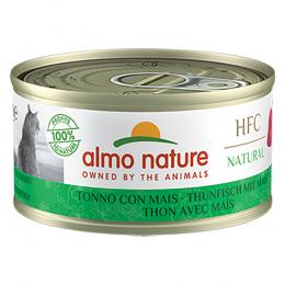 Sparpaket Almo Nature HFC Natural 24 x 70 g - Thunfisch mit Mais