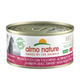 Sparpaket Almo Nature HFC Natural Made in Italy 12 x 70 g - Schinken und Truthahn