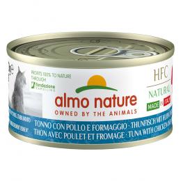 Sparpaket Almo Nature HFC Natural Made in Italy 12 x 70 g - Thunfisch, Huhn und Käse