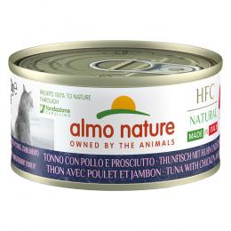 Sparpaket Almo Nature HFC Natural Made in Italy 12 x 70 g - Thunfisch, Huhn und Schinken
