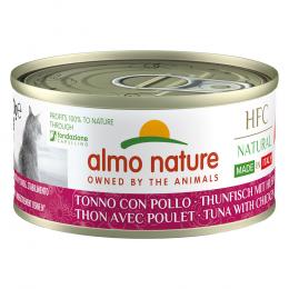 Sparpaket Almo Nature HFC Natural Made in Italy 24 x 70 g - Thunfisch und Huhn
