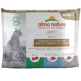 Sparpaket Almo Nature HFC Natural Pouch 12 x 55 g  - Mix Huhn & Thunfisch in Jelly (6 Sorten)