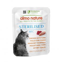 Sparpaket Almo Nature HFC Sterilised 24 x 50 g - Huhn mit Thunfisch