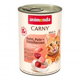 Sparpaket animonda Carny Adult 12 x 400 g - Huhn, Pute & Entenherzen