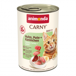 Sparpaket animonda Carny Adult 12 x 400 g - Huhn, Pute & Kaninchen