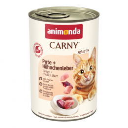 Sparpaket animonda Carny Adult 12 x 400 g - Pute & Hühnchenleber