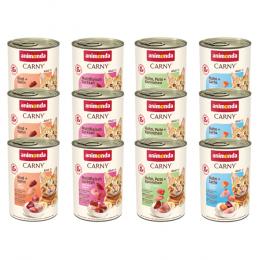 Sparpaket animonda Carny Adult 12 x 400g - Gourmet-Auswahl (4 Sorten)