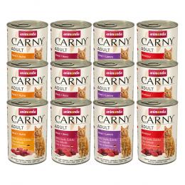 Sparpaket animonda Carny Adult 12 x 400g - Mixpaket Rind (4 Sorten)