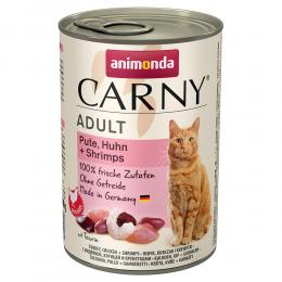 Sparpaket animonda Carny Adult 24 x 400 g - Pute, Huhn & Shrimps