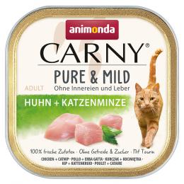 Sparpaket animonda Carny Adult Pure & Mild 64 x 100 g - Huhn + Katzenminze