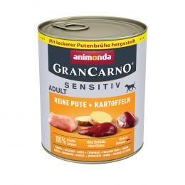 Sparpaket Animonda Grancarno Adult Single Protein Sensitiv 24 x 800 g - Reine Pute & Kartoffeln