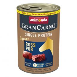 Angebot für Sparpaket animonda GranCarno Adult Single Protein Supreme 24 x 400 g -  Ross Pur - Kategorie Hund / Hundefutter nass / animonda / GranCarno Single Protein.  Lieferzeit: 1-2 Tage -  jetzt kaufen.