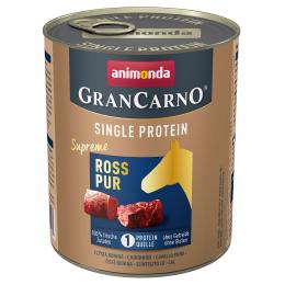 Angebot für Sparpaket animonda GranCarno Adult Single Protein Supreme 24 x 800 g - Ross Pur - Kategorie Hund / Hundefutter nass / animonda / GranCarno Single Protein.  Lieferzeit: 1-2 Tage -  jetzt kaufen.