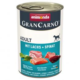 Sparpaket animonda GranCarno Original 12 x 400 g - Lachs & Spinat