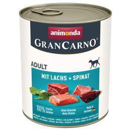 Sparpaket animonda GranCarno Original 12 x 800 g - Lachs & Spinat