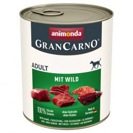 Sparpaket Animonda GranCarno Original 12 x 800 g - mit Wild