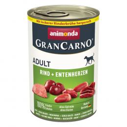 Sparpaket animonda GranCarno Original 24 x 400 g - Rind + Entenherzen
