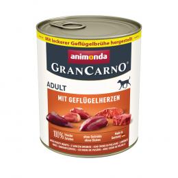 Sparpaket animonda GranCarno Original 24 x 800 g - mit Geflügelherzen