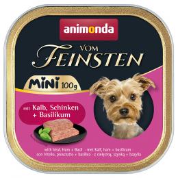 Sparpaket animonda vom Feinsten Adult Mini 64 x 100 g - mit Kalb, Schinken + Basilikum