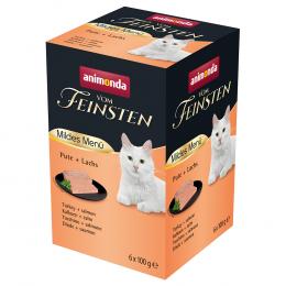 Angebot für Sparpaket animonda vom Feinsten Mildes Menü Adult 36 x 100 g - Pute & Lachs - Kategorie Katze / Katzenfutter nass / animonda vom Feinsten / Vom Feinsten Schale.  Lieferzeit: 1-2 Tage -  jetzt kaufen.