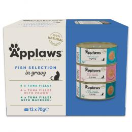 Sparpaket Applaws Cat in Soße 24 x 70 g - Fisch-Auswahl (3 Sorten)