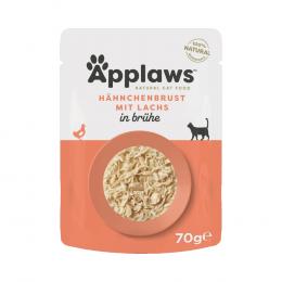 Sparpaket Applaws Cat Natural in Brühe 24 x 70 g - Hähnchenbrust mit Lachs