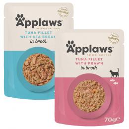 Sparpaket Applaws Cat Natural in Brühe 48 x 70 g - Mixpaket Thunfisch ( 2 Sorten)