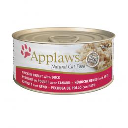 Sparpaket Applaws in Brühe 24 x 70 g - Hühnchenbrust mit Ente
