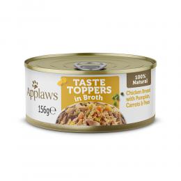 Sparpaket Applaws Taste Toppers in Brühe 12 x 156 g - Huhn mit Gemüse