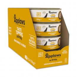 Sparpaket Applaws Taste Toppers Natural in Brühe 24 x 156 g - Huhn