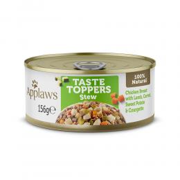 Sparpaket Applaws Taste Toppers Stew 24 x 156 g - Huhn mit Lamm