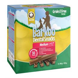 Sparpaket Barkoo Dental Snacks 28 bzw. 56 Stück - GETREIDEFREIE Rezeptur - für mittelgroße Hunde 56 St. (1,12 kg)