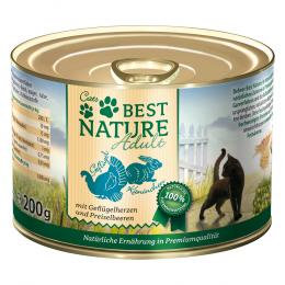 Sparpaket Best Nature Cat Adult 12 x 200 g - Geflügel & Kaninchen