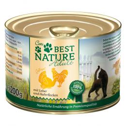 Sparpaket Best Nature Cat Adult 12 x 200 g - Geflügel & Leber