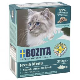 Sparpaket Bozita Tetra Häppchen 24 x 370 g - Gelee: Schellfisch