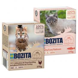 Sparpaket Bozita Tetra Häppchen 24 x 370 g - Mixpaket Soße (2 Sorten)