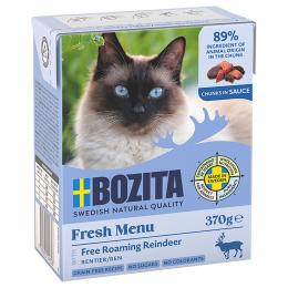 Sparpaket Bozita Tetra Häppchen 24 x 370 g - Soße: Rentier