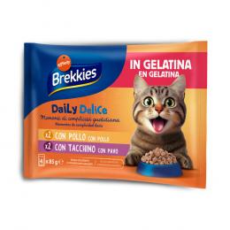 Angebot für Sparpaket Brekkies Daily Delice 24 x 85 g - Huhn & Truthahn in Gelee - Kategorie Katzenfutter & Zubehör / Katzenfutter nass / Brekkies / -.  Lieferzeit: 1-2 Tage -  jetzt kaufen.