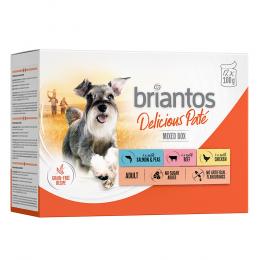 Sparpaket Briantos Delicious Paté 48 x 100 g  - Mixpaket (Huhn, Rind & Lachs)
