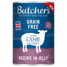 Sparpaket Butcher's Original Getreidefrei für Hunde 24 x 400 g - mit Lamm in Gelee